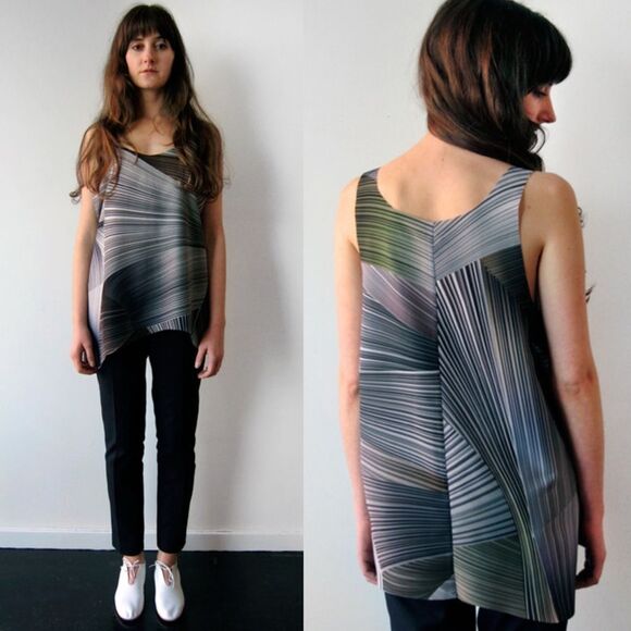 PELICAN AVENUE Size M NWT Atreyu Tank Printed Pattern Sleeveless Top Pelican Ave - Picture 2 of 13